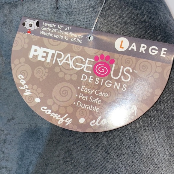 PETRAGEOUS Vest For Pet dog With Fleece Inside With Pocket, Gray, Large - Picture 8 of 10